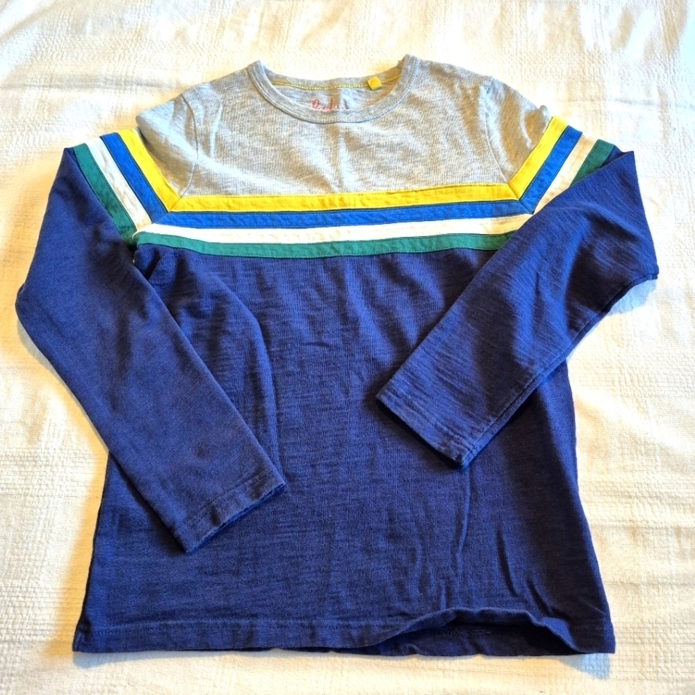 Mini Boden boys size 11-12 years long sleeve shirt, collar damage play condition